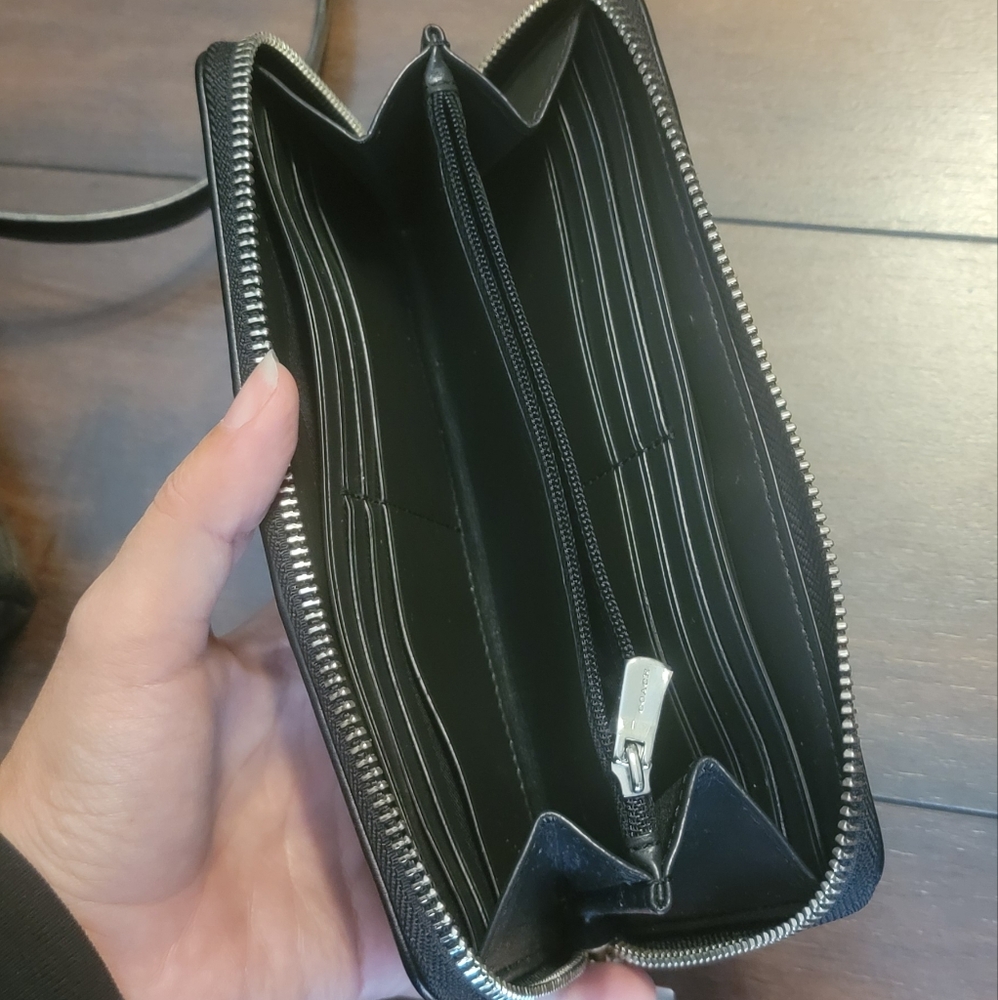 Coach Black Signature Crossbody Bag 3 Piece Set With Wallet And Card Holder - Picture 4 of 7